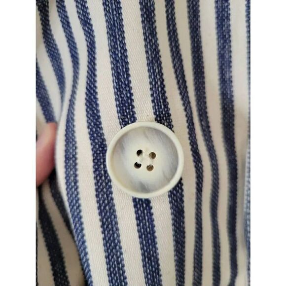 Tara Jarmon Milo Striped Cotton Jacket NWT 42 - Picture 7 of 11